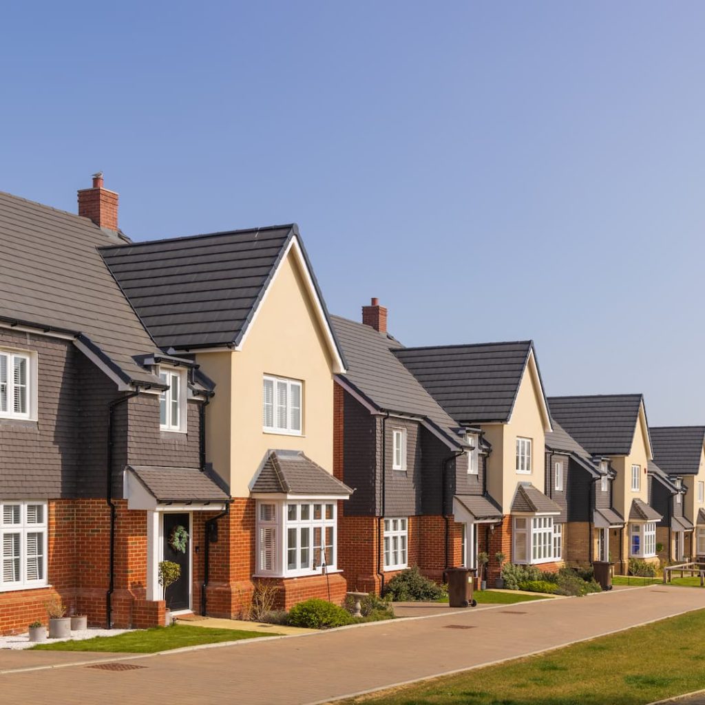 Detached new build homes. UK